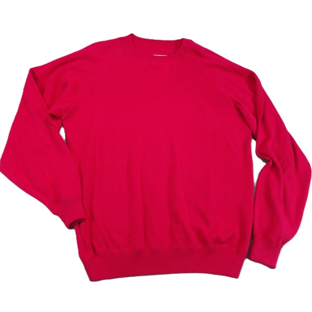 VTG Cutter Buck Sweatshirt Men XL Red Crewneck USA Made Cotton Golf 90s Pullover